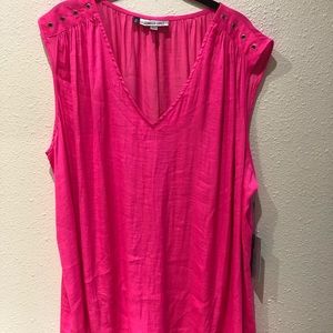 NWT Jennifer Lopez shirt Pink with grommets sz 3x